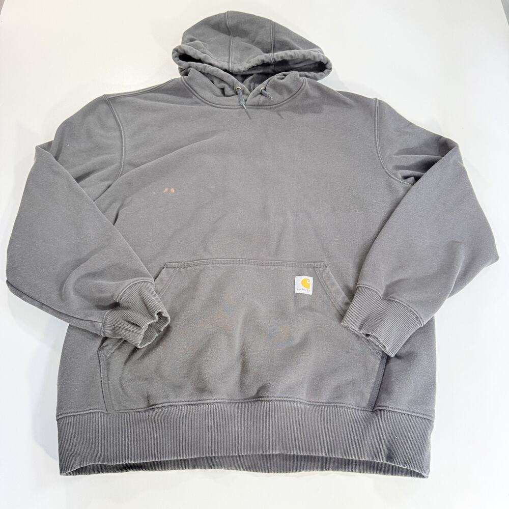 Carhartt Rain Defender Hoodie Mens XL Black Pullover Sweatshirt Heavyweight Work